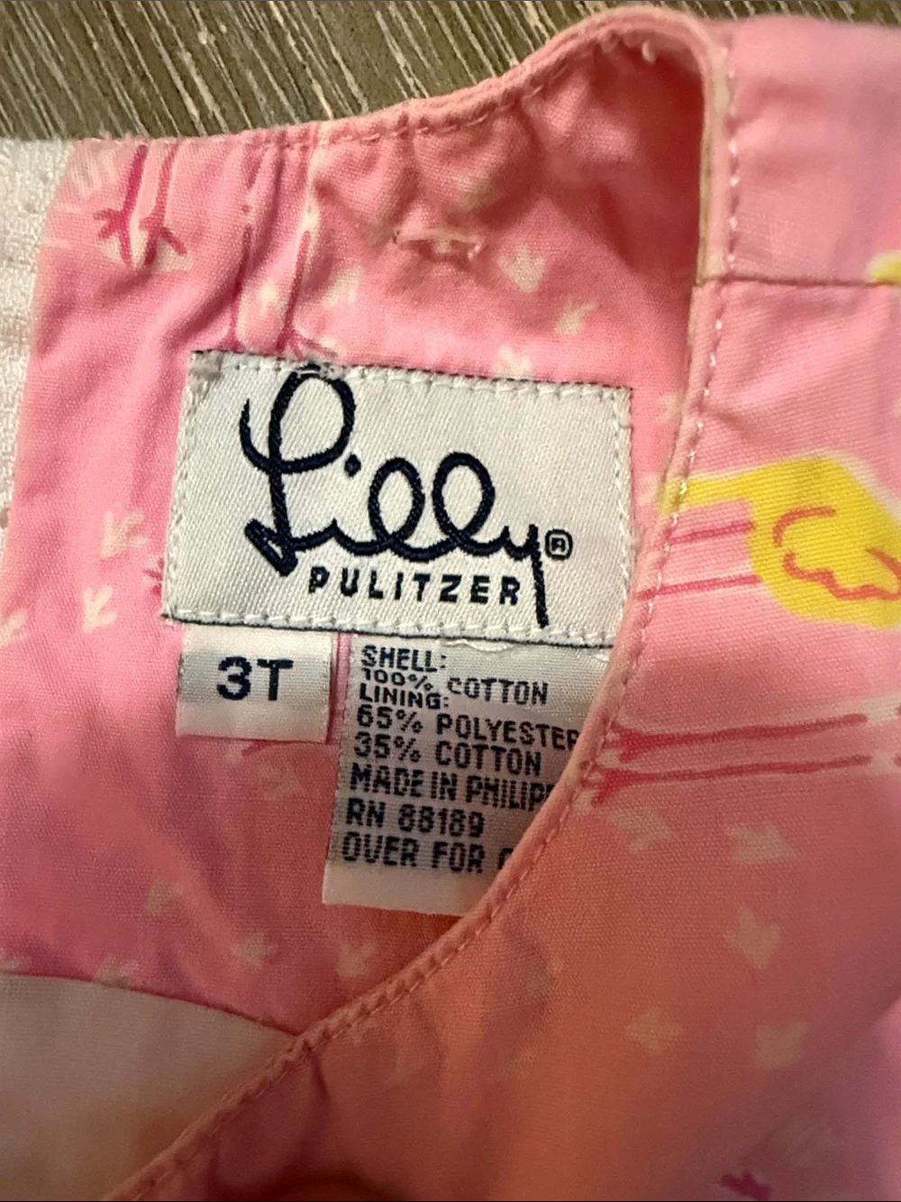 Lilly Pulitzer Pink Sleeveless Dress with Colorful Bird Motif